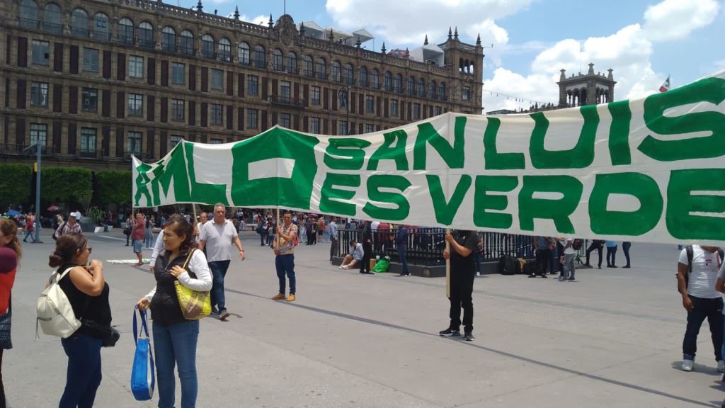 Partido Verde de San Luis Potosí y Gallardo, presentes en la conmemoración del triunfo de AMLO.