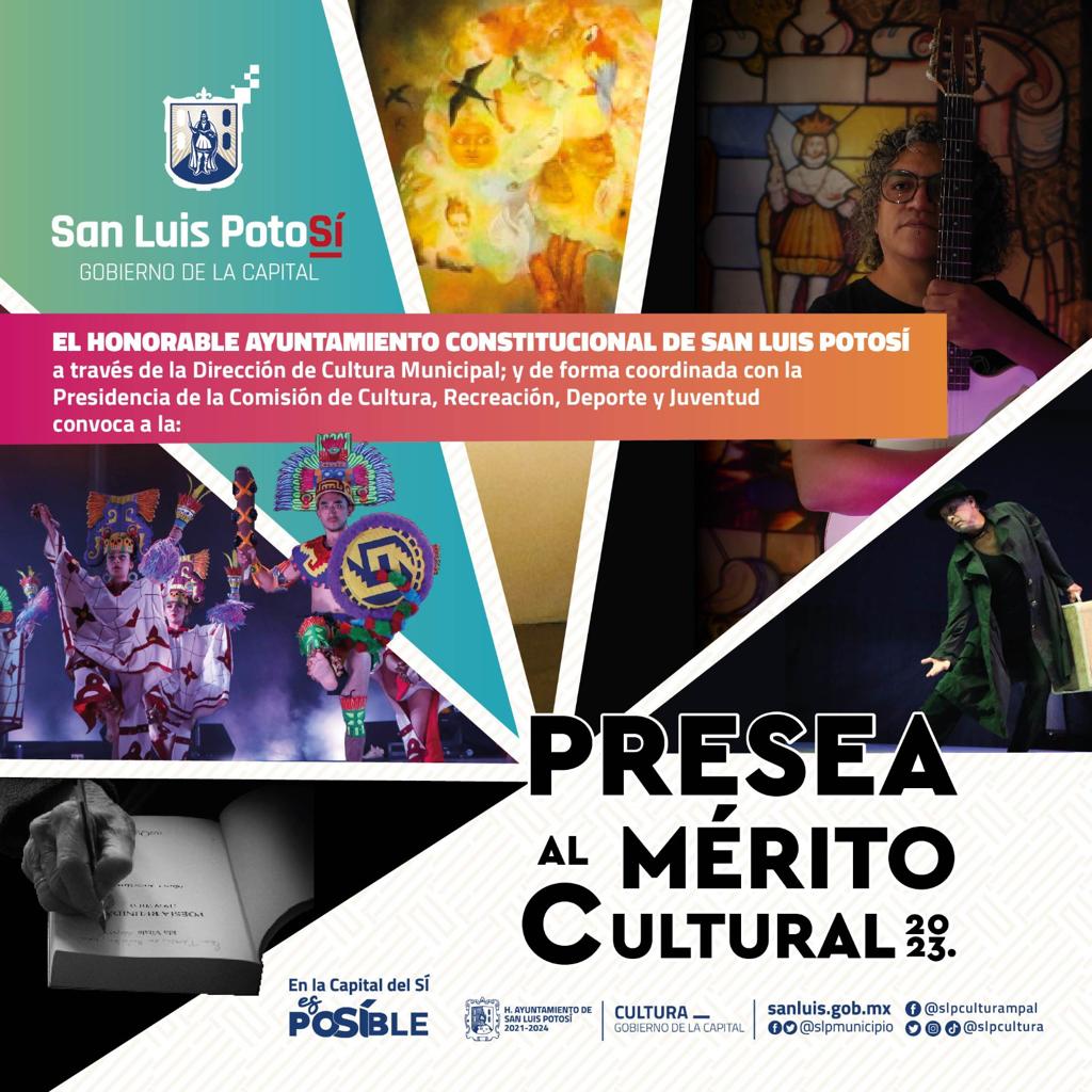 Lanza Gobierno de la Capital convocatoria para otorgar Presea Municipal al Mérito Cultural&nbsp;2023