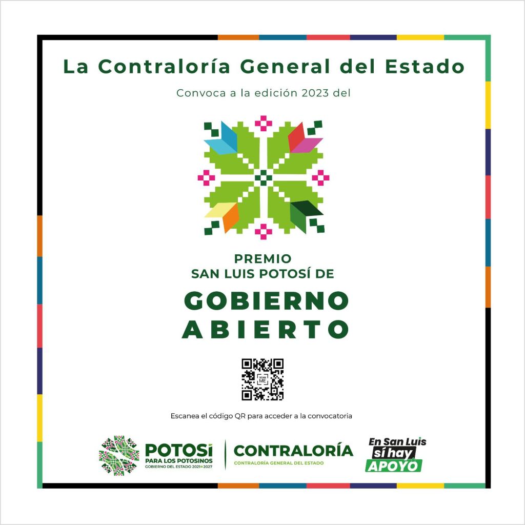 ESTADO INVITA A PARTICIPAR EN EL “PREMIO SAN LUIS POTOSÍ DE GOBIERNO&nbsp;ABIERTO”