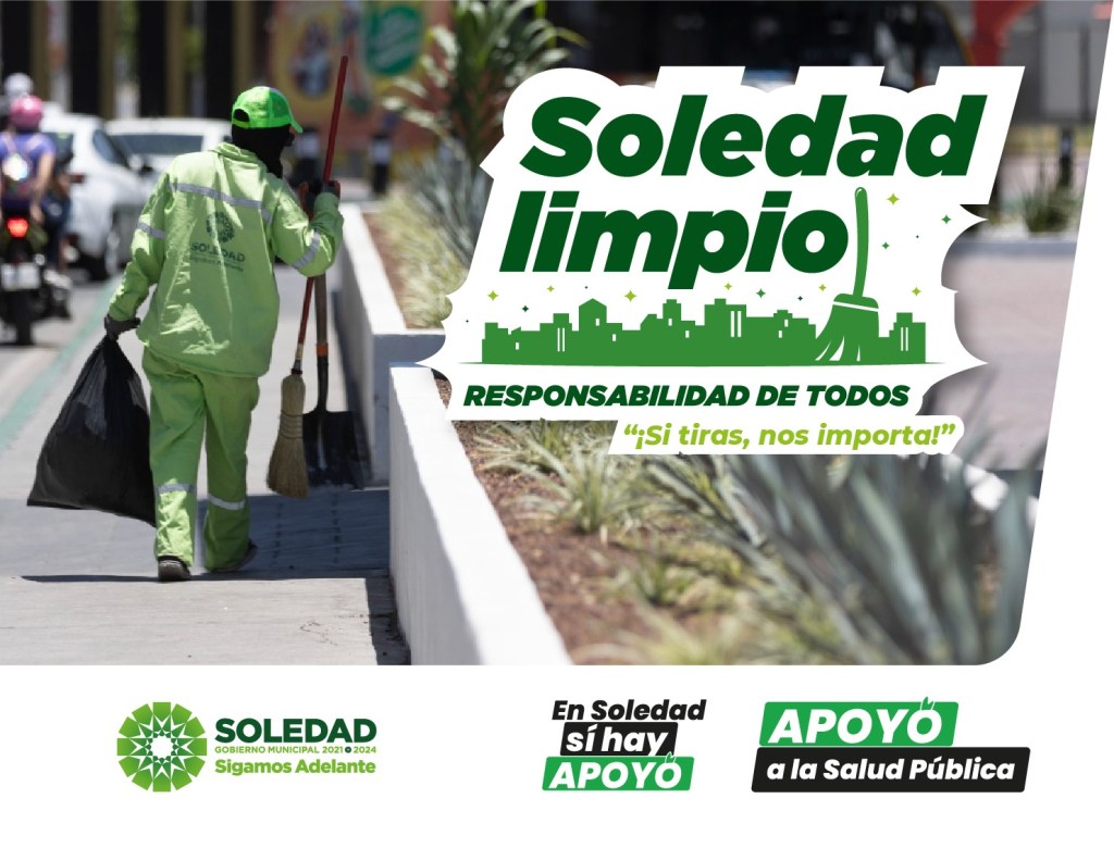 DISPOSITIVO “SOLEDAD LIMPIO” DA PRIMEROS RESULTADOS EN LA DISMINUCIÓN DE DESECHOS EN LA VÍA PÚBLICA