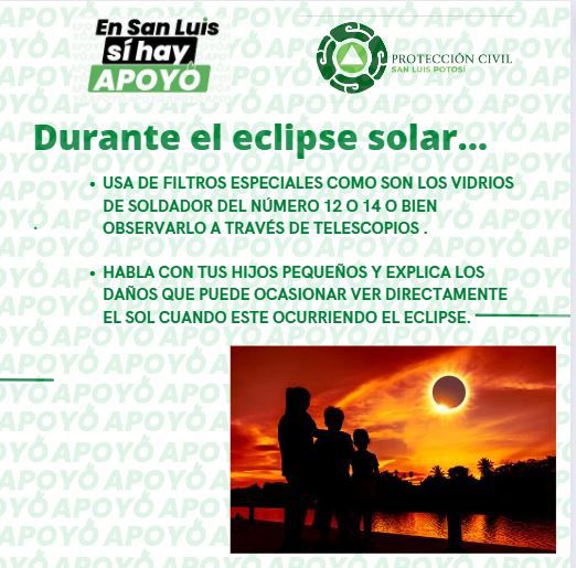 GOBIERNO ESTATAL EXHORTA A OBSERVAR ECLIPSE SOLAR DE FORMA&nbsp;SEGURA