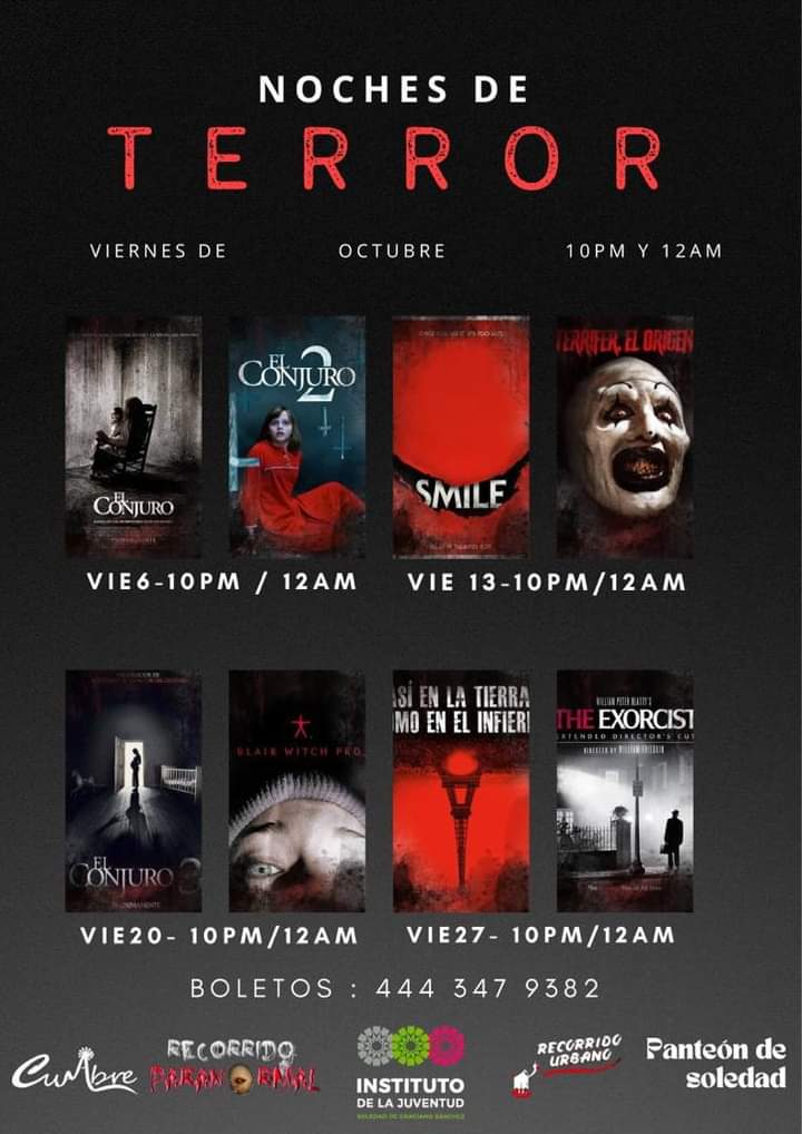 AYUNTAMIENTO DE SOLEDAD INVITA A RECORRIDOS PARANORMALES Y PELÍCULAS DE&nbsp;TERROR