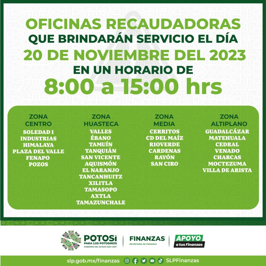 RECAUDADORAS BRINDARÁN ATENCIÓN ESTE 20 DE&nbsp;NOVIEMBRE