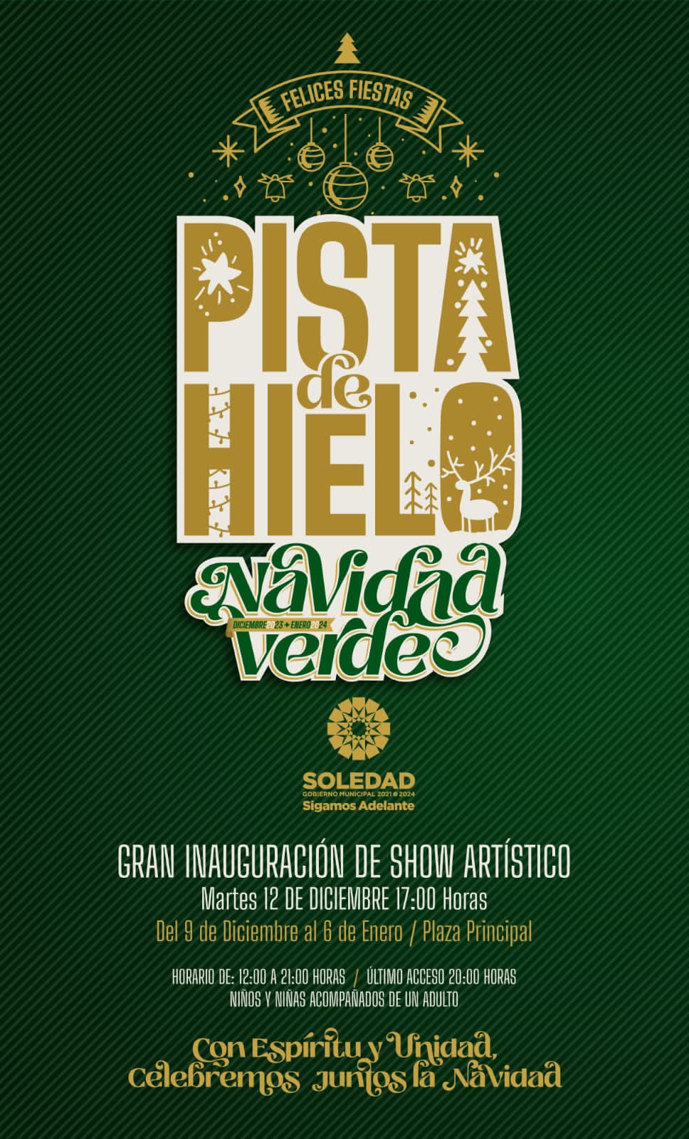 PISTA DE HIELO EN SOLEDAD SE INAUGURARÁ ESTE MARTES CON SHOW ARTÍSTICO Y&nbsp;MUSICAL