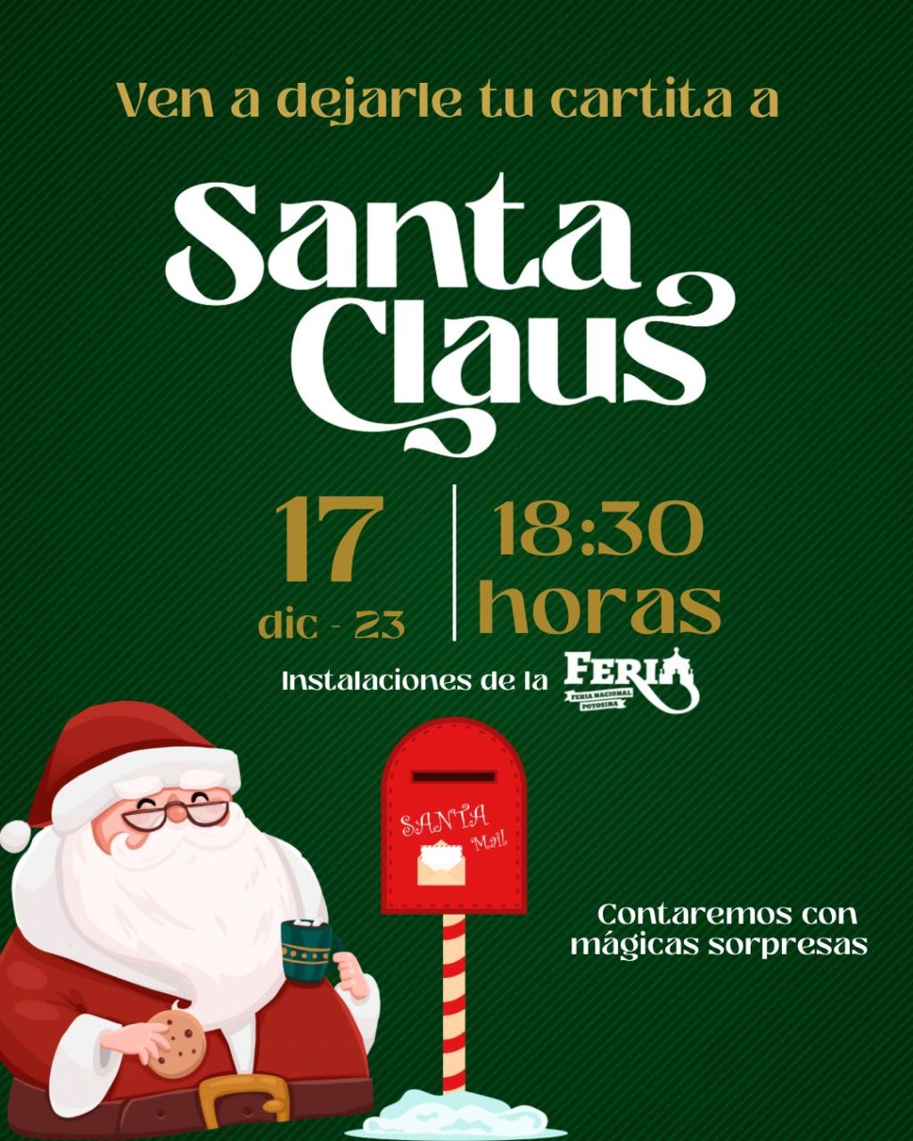 GOBIERNO INVITA A LAS FAMILIAS A CONVIVIR CON SANTA CLAUS EN LA FENAPO 