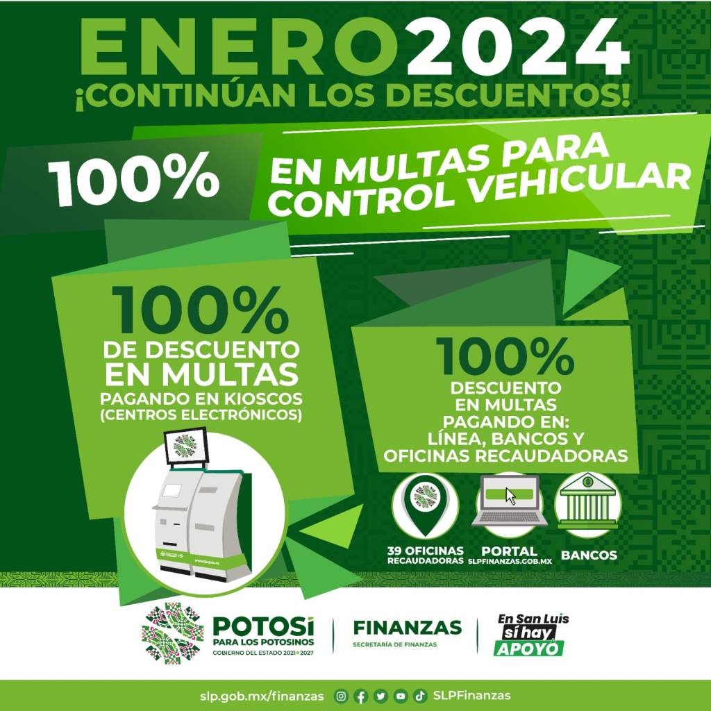 EN ENERO, SEFIN APLICA DESCUENTOS DEL 100 POR CIENTO EN MULTAS DE CONTROL&nbsp;VEHICULAR