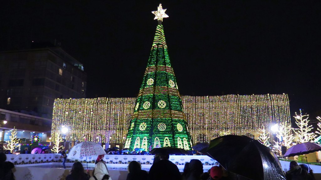 FAMILIAS POTOSINAS DISFRUTAN DE LA MAGIA DE LA NAVIDAD CON ENCENDIDO DE ÁRBOL 
