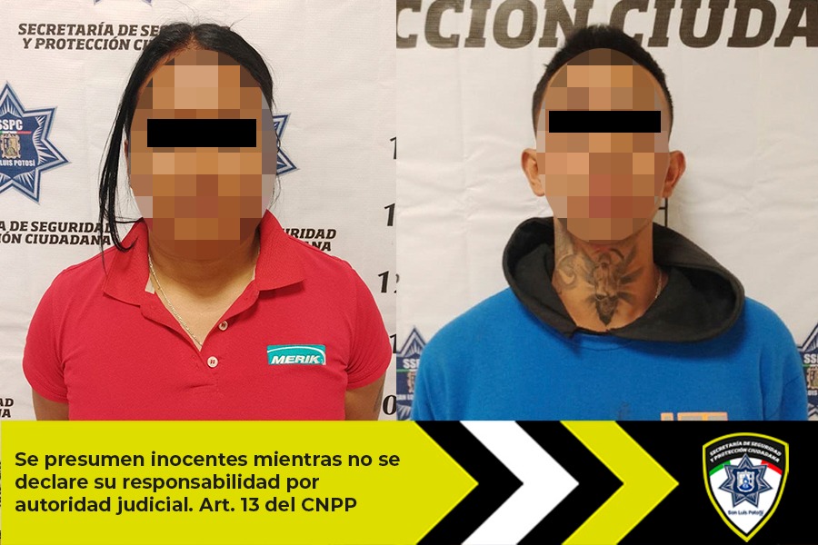 En colonia El Mezquital, Guardia Municipal detiene a pareja señalada por delitos contra la&nbsp;salud