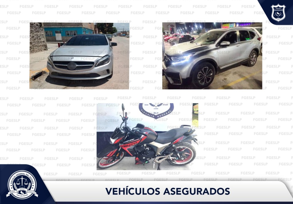 ASEGURA POLICÍA DE INVESTIGACIÓN DOS AUTOMÓVILES Y UNA MOTOCICLETA