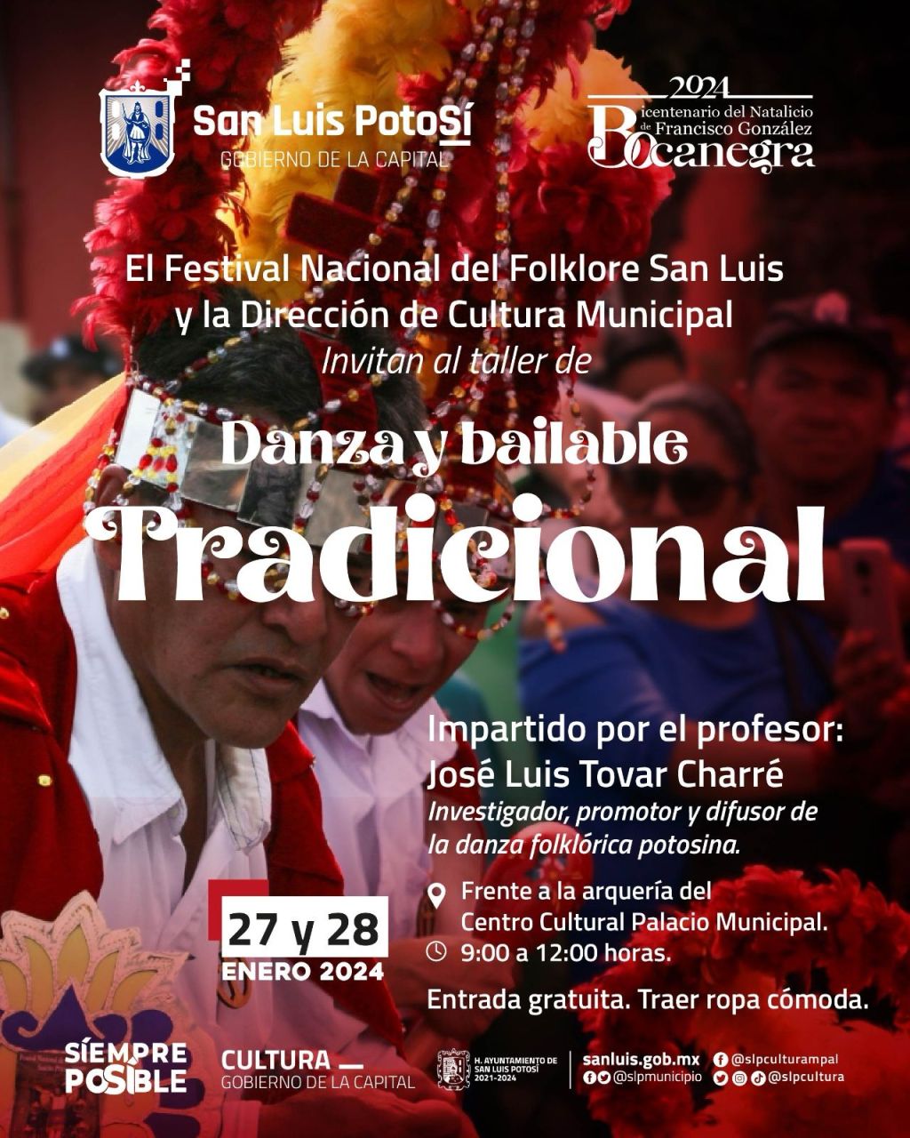 Taller libre de Danza y bailable tradicional frente&nbsp;a