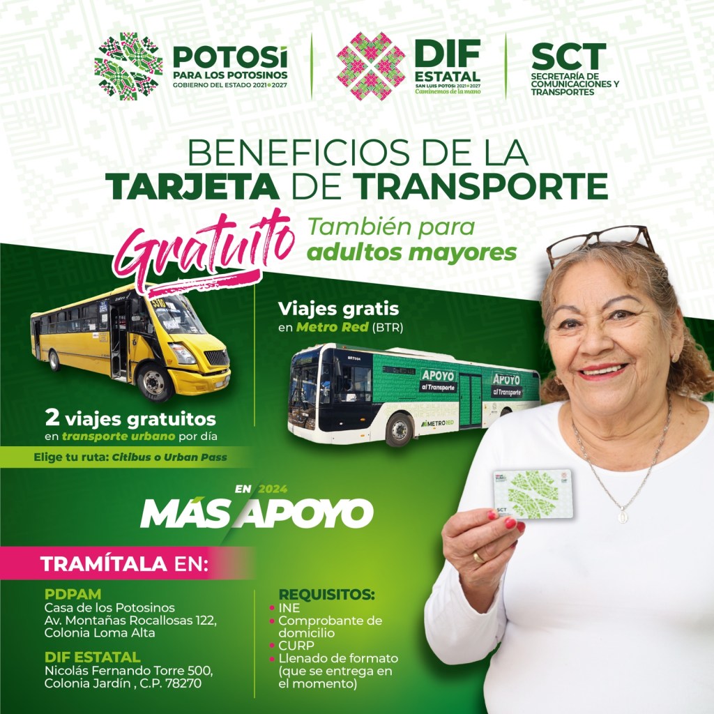 DIF ESTATAL AMPLÍA PROGRAMA DE TRANSPORTE GRATUITO A ADULTOS&nbsp;MAYORES