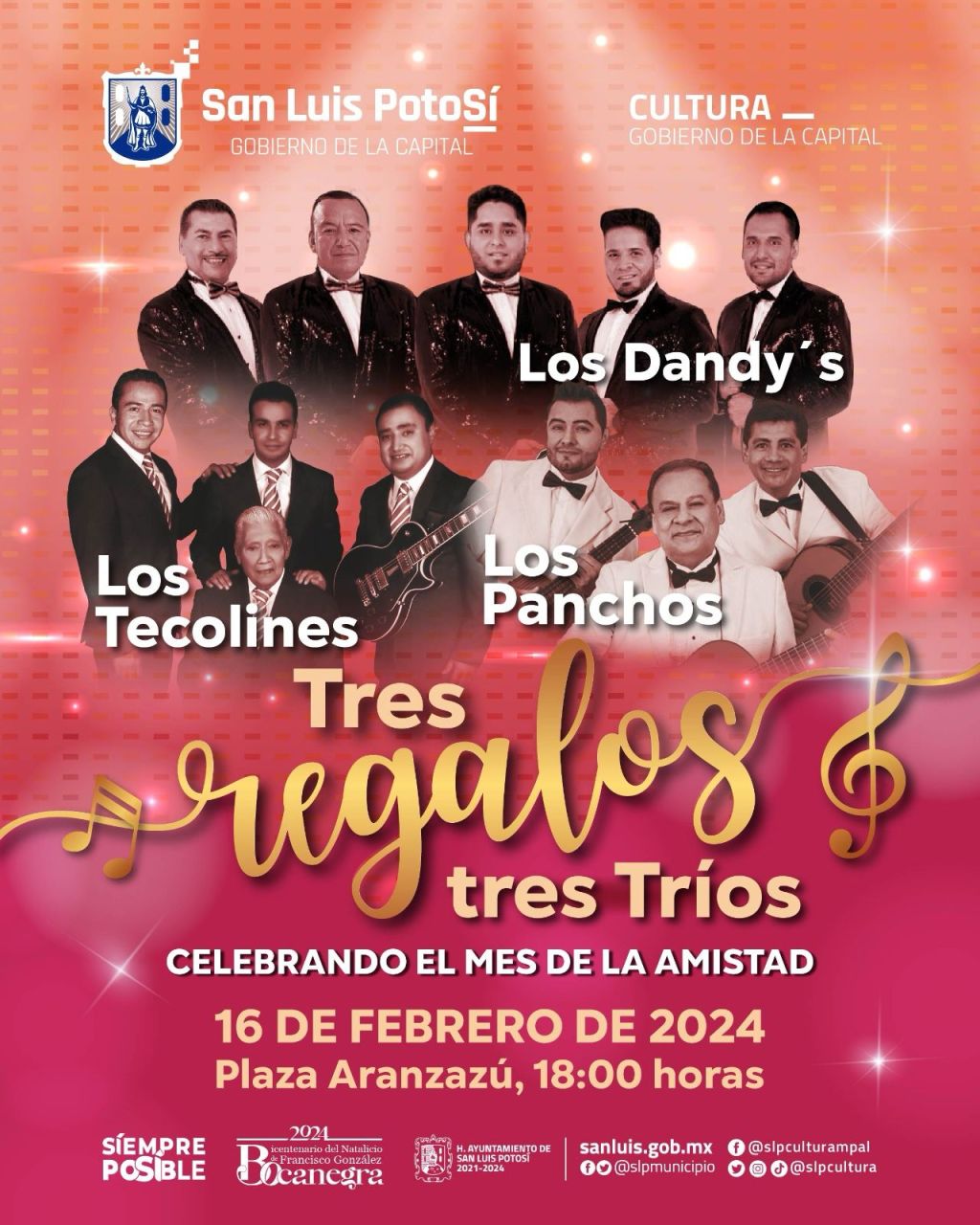 Los Dandy’s, Los Panchos y Los Tecolines en San Luis, ¡Celebrando el mes de la&nbsp;Amistad!