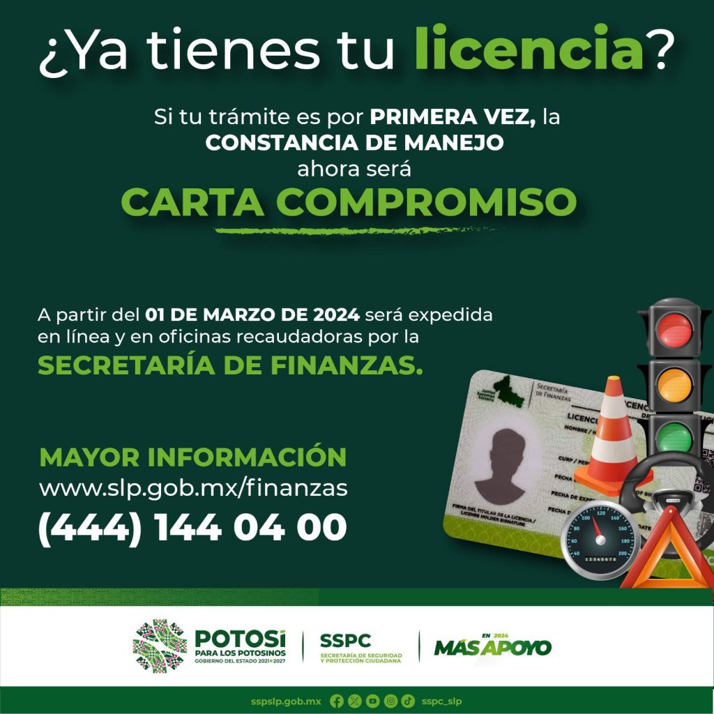 GOBIERNO INFORMA CAMBIOS EN LA EXPEDICIÓN DE CARTAS COMPROMISO PARA LICENCIAS DE CONDUCIR POR PRIMERA&nbsp;VEZ