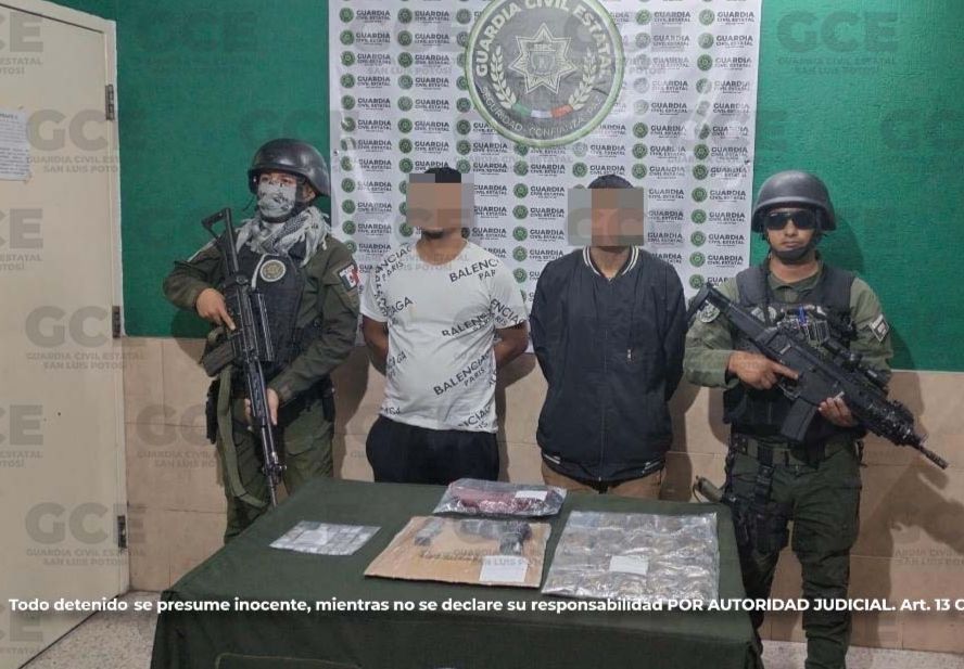 DOS PRESUNTOS NARCOMENUDISTAS SON DETENIDOS POR GUARDIA CIVIL&nbsp;ESTATAL