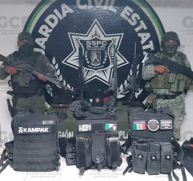 GUARDIA CIVIL ESTATAL ASEGURA UNIDAD CON ARMAMENTO Y EQUIPO TÁCTICO EN&nbsp;MATEHUALA