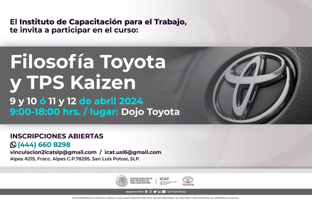 PROMUEVEN CURSOS DE LIDERAZGO CON LA FILOSOFÍA&nbsp;TOYOTA