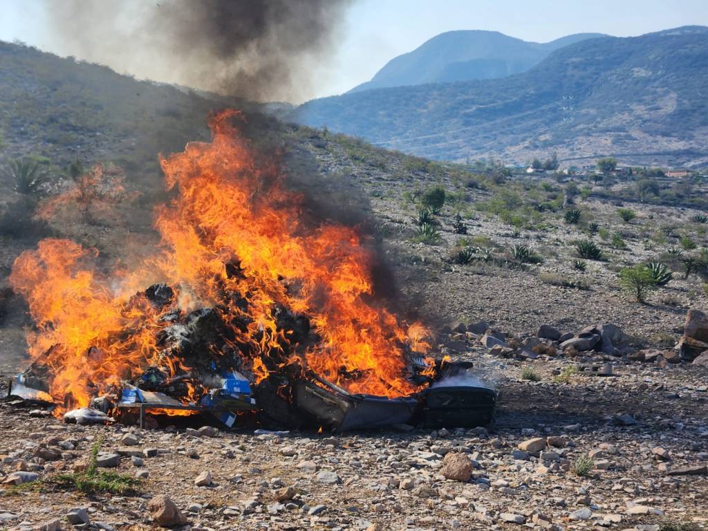 INCINERA FGR EN COORDINACIÓN CON SEDENA MÁS DE 50 KILOS DE NARCÓTICOS Y DESTRUYE OBJETOS DEL DELITO EN&nbsp;SLP