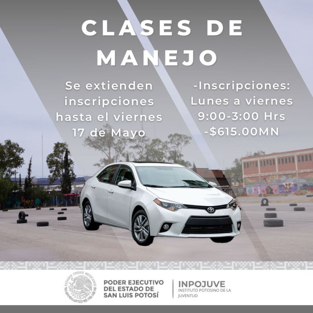 INSCRIPCIONES ABIERTAS PARA EL CURSO DE MANEJO VEHICULAR DIRIGIDO A&nbsp;JÓVENES
