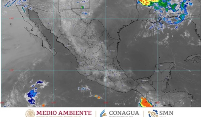 Se pronostican lluvias de fuertes a muy fuertes en el noreste, centro, sur, oriente y sureste de&nbsp;México