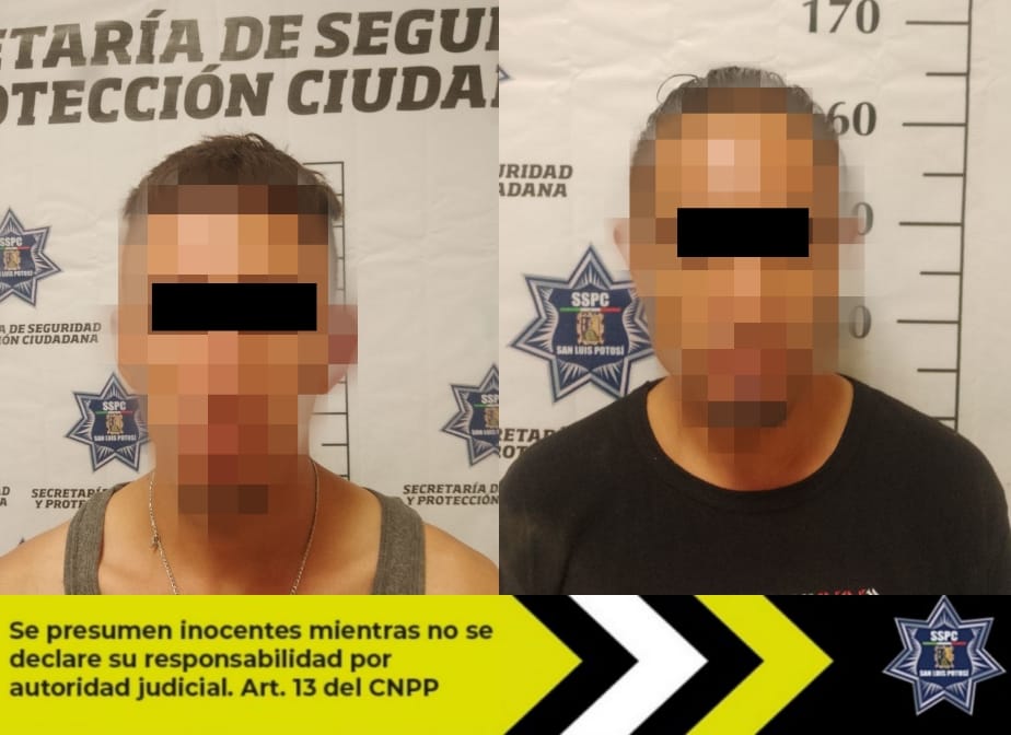 En fraccionamiento Santa Bárbara de Villa de Pozos, Policía Municipal detiene a dos hombres señalados por robo a&nbsp;transeúnte