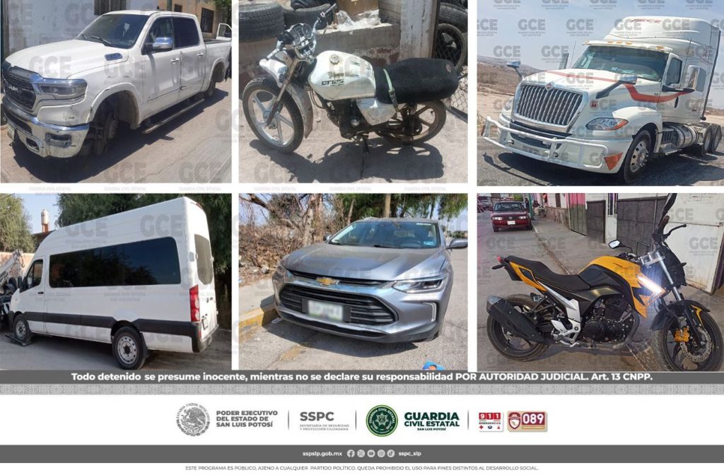 GUARDIA CIVIL ESTATAL ASEGURA SEIS UNIDADES CON REPORTE DE&nbsp;ROBO
