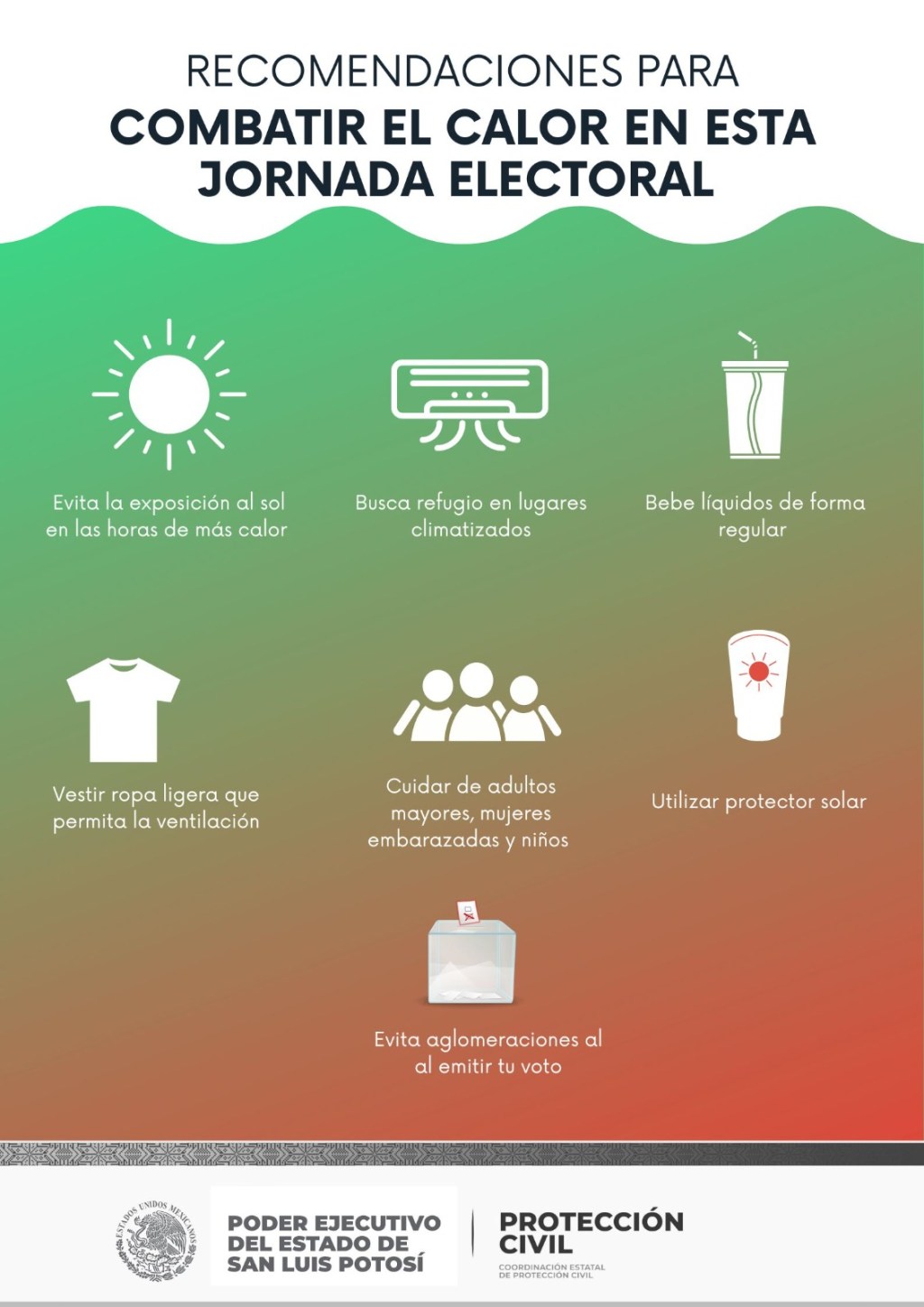GOBIERNO ESTATAL PIDE FORTALECER MEDIDAS POR ALTAS TEMPERATURAS DURANTE ELECCIONES 