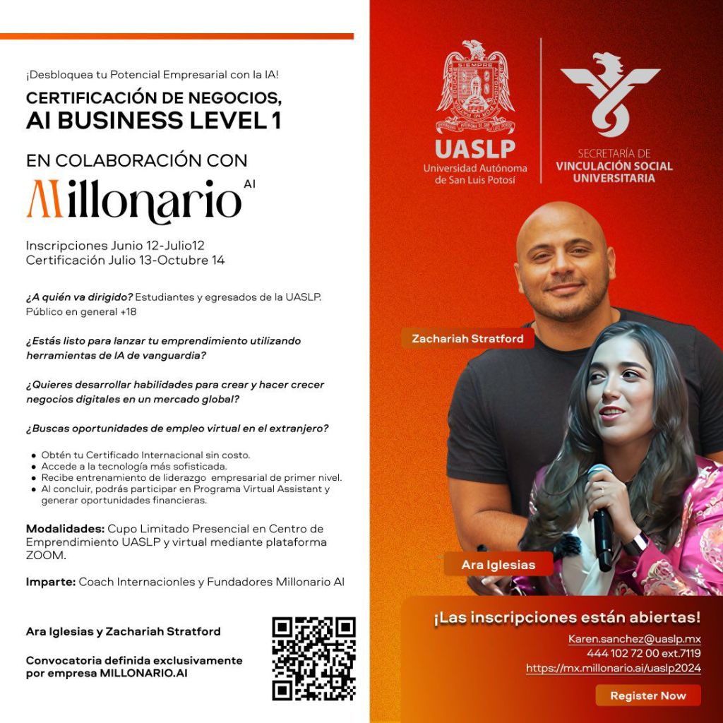 UASLP invita a participar en la Certificación en Negocios con inteligencia artificial