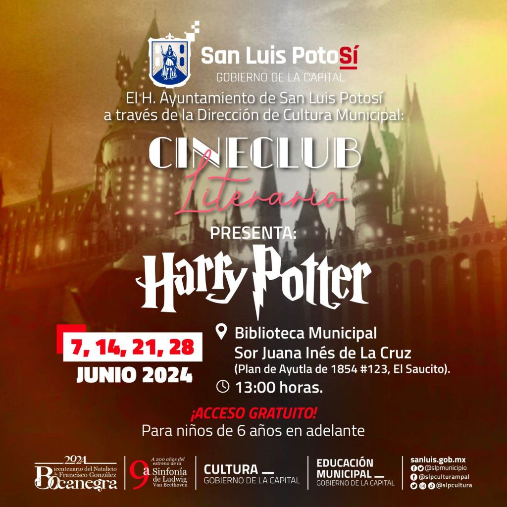 Continúa Cine Club Literario con el ciclo Harry Potter en la biblioteca municipal en El&nbsp;Saucito