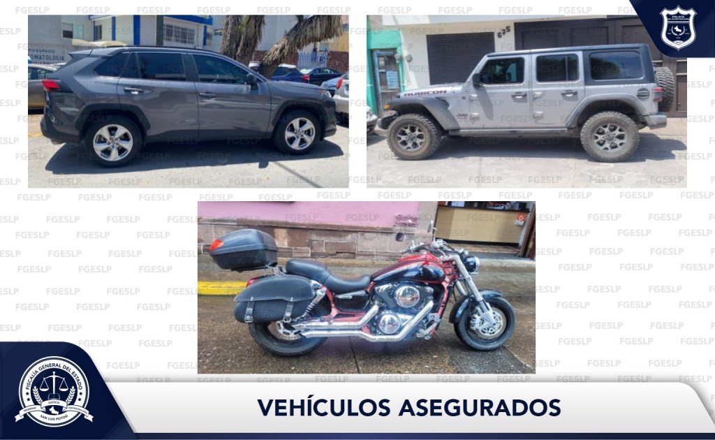 AGENTES INVESTIGADORES UBICAN VEHÍCULOS CON IRREGULARIDADES Y LOS PONEN A DISPOSICIÓN DE LA&nbsp;FGESLP