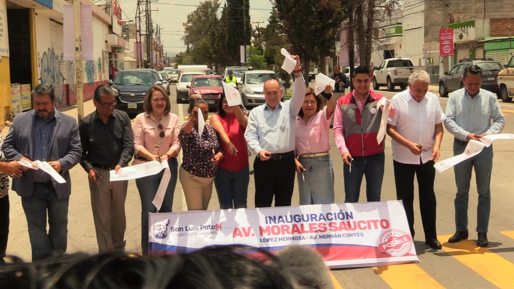 ALCALDE ENRIQUE GALINDO ENTREGA LA RENOVADA AV MORALES&nbsp;SAUCITO.