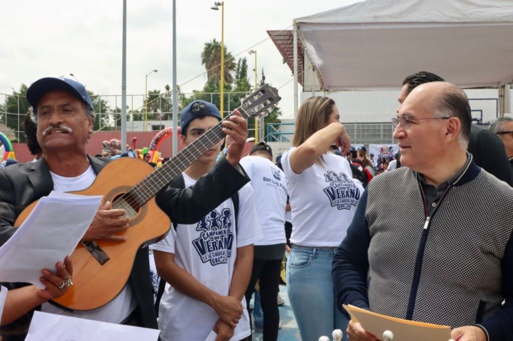Campamentos infantiles municipales, un espacio para el desarrollo armónico de niñas y niños, se mantendrán y se ampliarán, anunció el Alcalde Enrique Galindo&nbsp;Ceballos