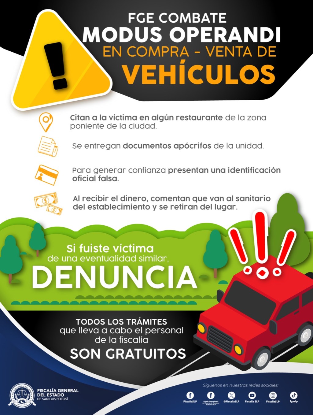 FISCALÍA COMBATE NUEVO MODUS OPERANDI EN LA COMPRA-VENTA DE VEHÍCULOS EN LA CAPITAL&nbsp;POTOSINA