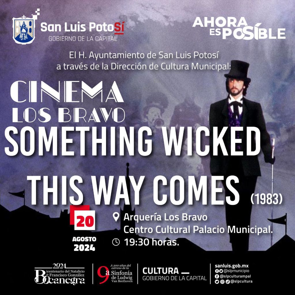 Cultura Municipal invita a disfrutar Cinema Los Bravo» con la Proyección de la película «Something Wicked This Way&nbsp;Comes”