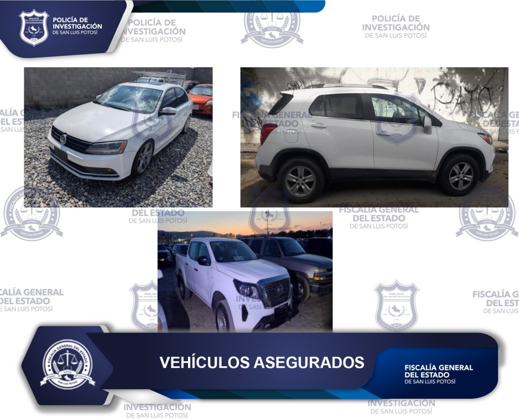 PDI ASEGURA TRES VEHÍCULOS EN&nbsp;SLP