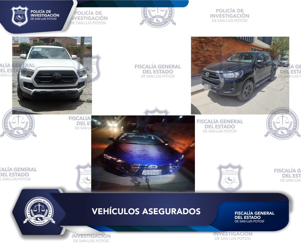 FISCALÍA POTOSINA ASEGURA TRES VEHÍCULOS EN LA&nbsp;CAPITAL