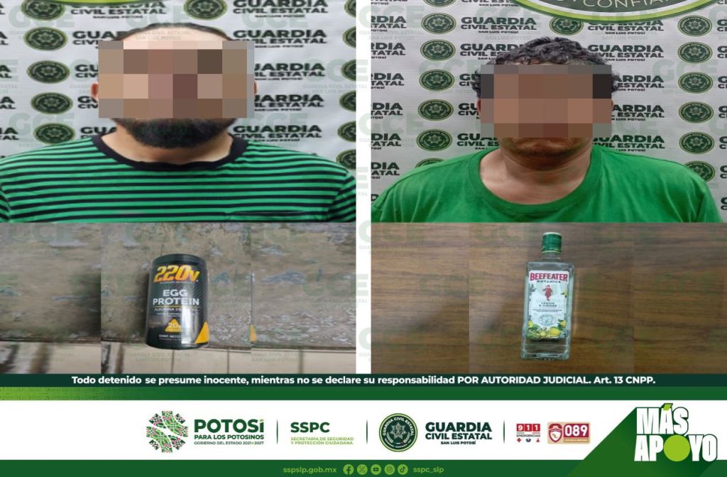 DOS HOMBRES SON DETENIDOS POR GUARDIA CIVIL ESTATAL, TRAS SER SEÑALADOS DE&nbsp;ROBO