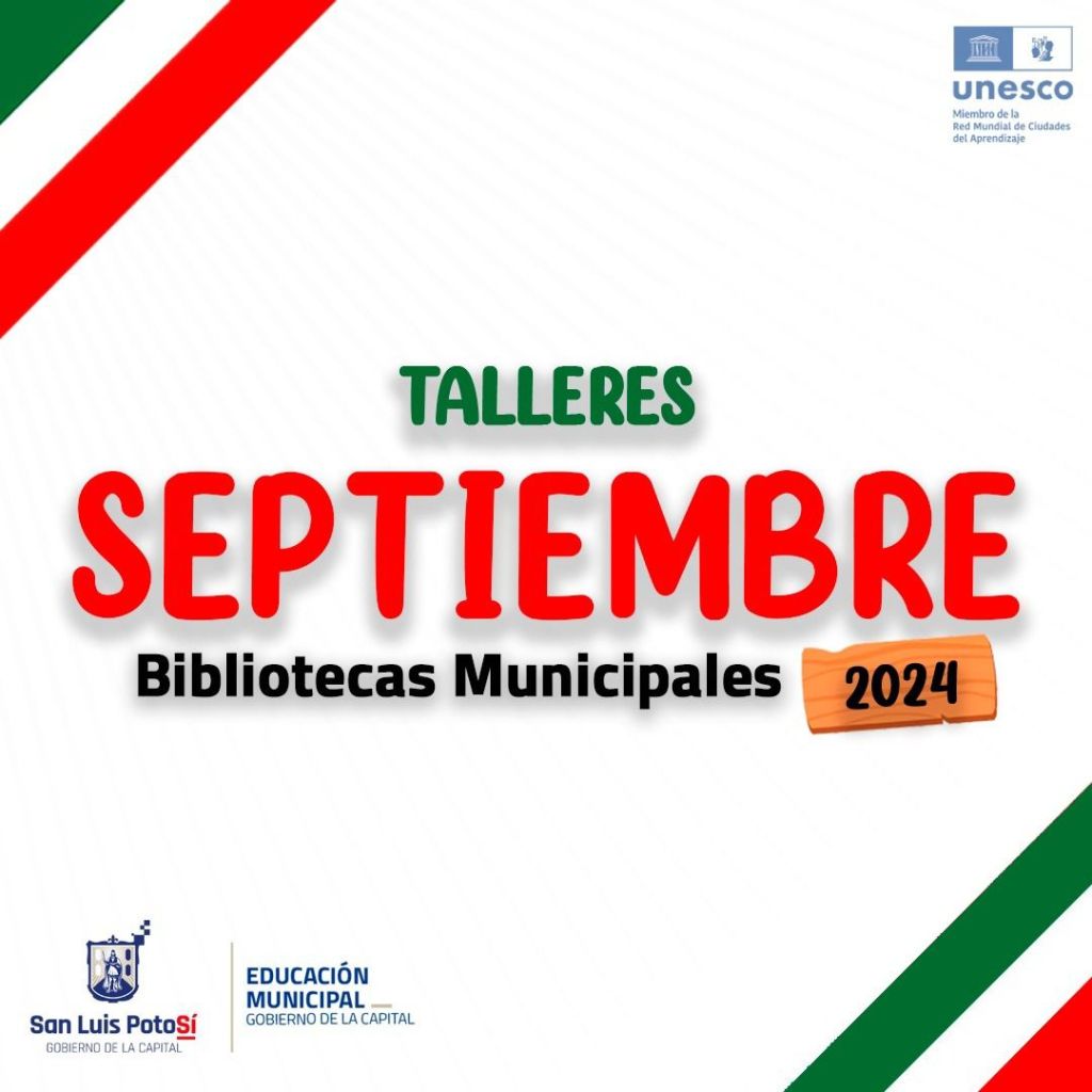 Gobierno de la Capital invita a talleres del mes de septiembre en bibliotecas municipales