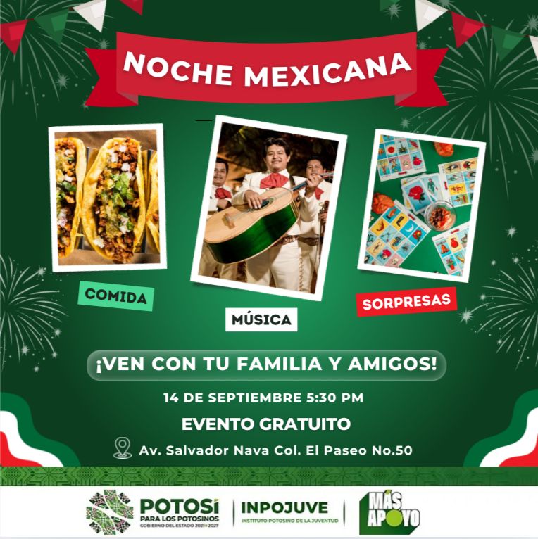 GOBIERNO ESTATAL INVITA A LA JUVENTUD A DISFRUTAR DE UNA NOCHE&nbsp;MEXICANA