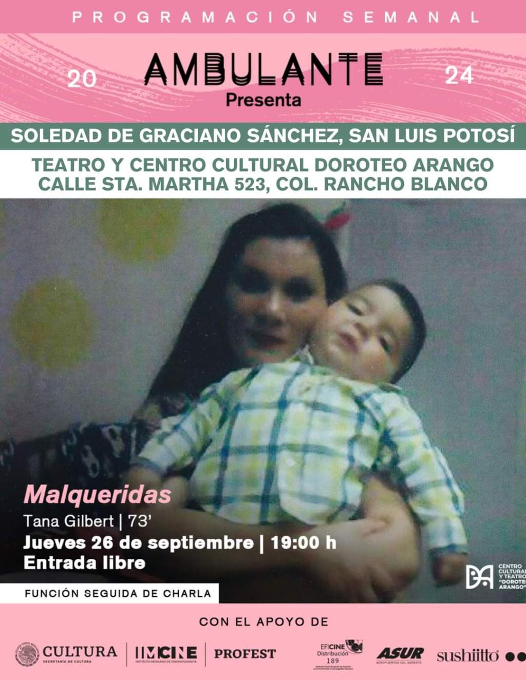 AYUNTAMIENTO DE SOLEDAD INVITA A LA PROYECCIÓN DE DOCUMENTAL «MALQUERIDAS», ESTE&nbsp;JUEVES