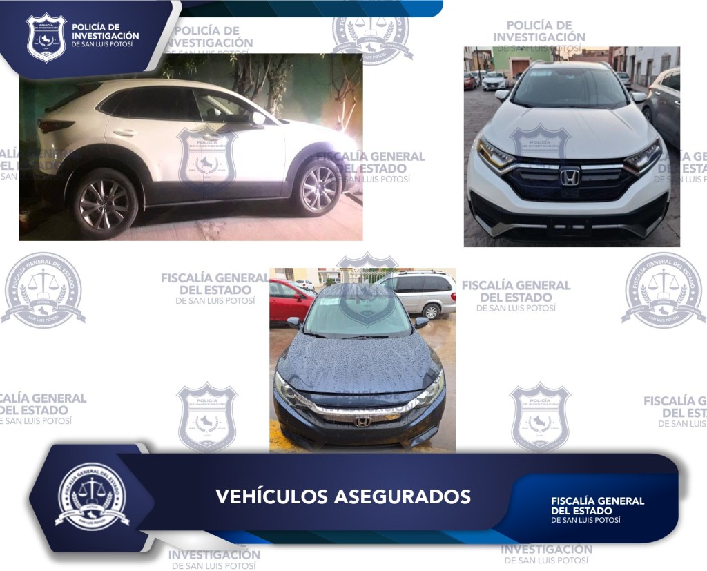 TRES VEHÍCULOS CON REPORTE DE ROBO SON ASEGURADOS POR&nbsp;FGESLP