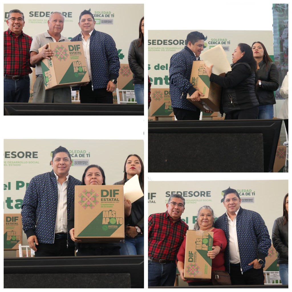 AGRADECEN FAMILIAS APOYO DE RICARDO GALLARDO CON PROGRAMA SEGURIDAD&nbsp;ALIMENTARIA