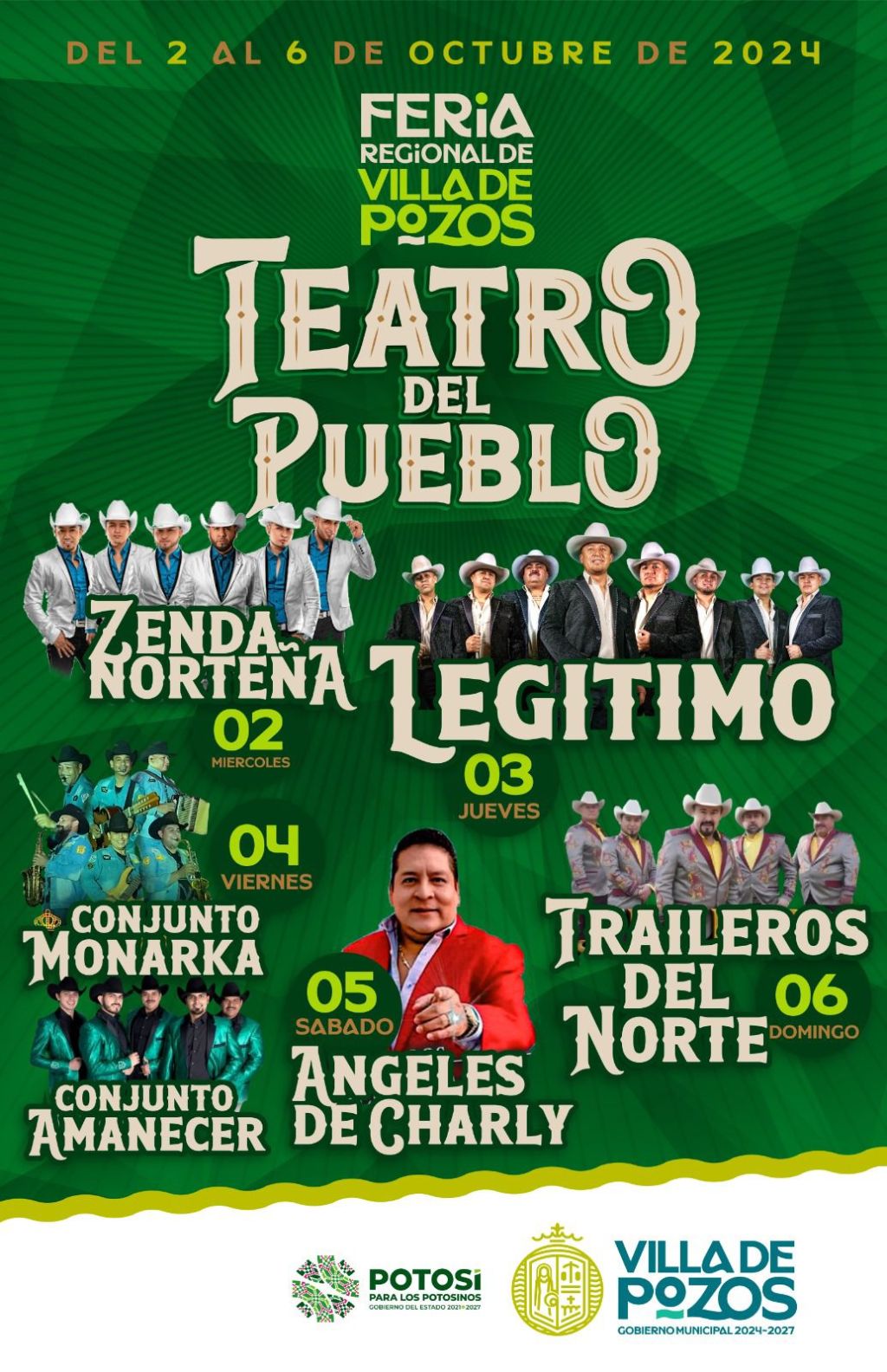 LISTA LA CARTELERA DE LA FERIA REGIONAL DE VILLA DE&nbsp;POZOS