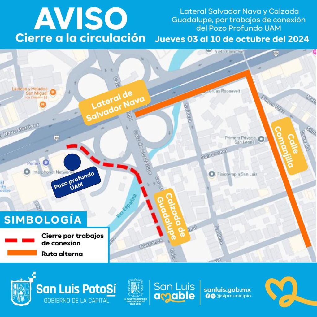 Gobierno de la Capital realiza conexión del Pozo UAM a la red de agua; se implementa cierre vial&nbsp;temporal