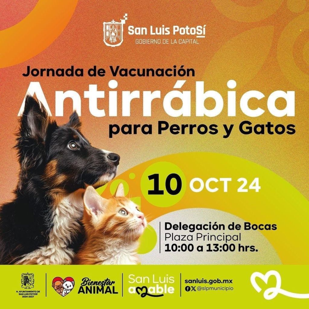 Este jueves arranca Campaña Municipal de Vacunación Antirrábica en la Delegación&nbsp;Bocas