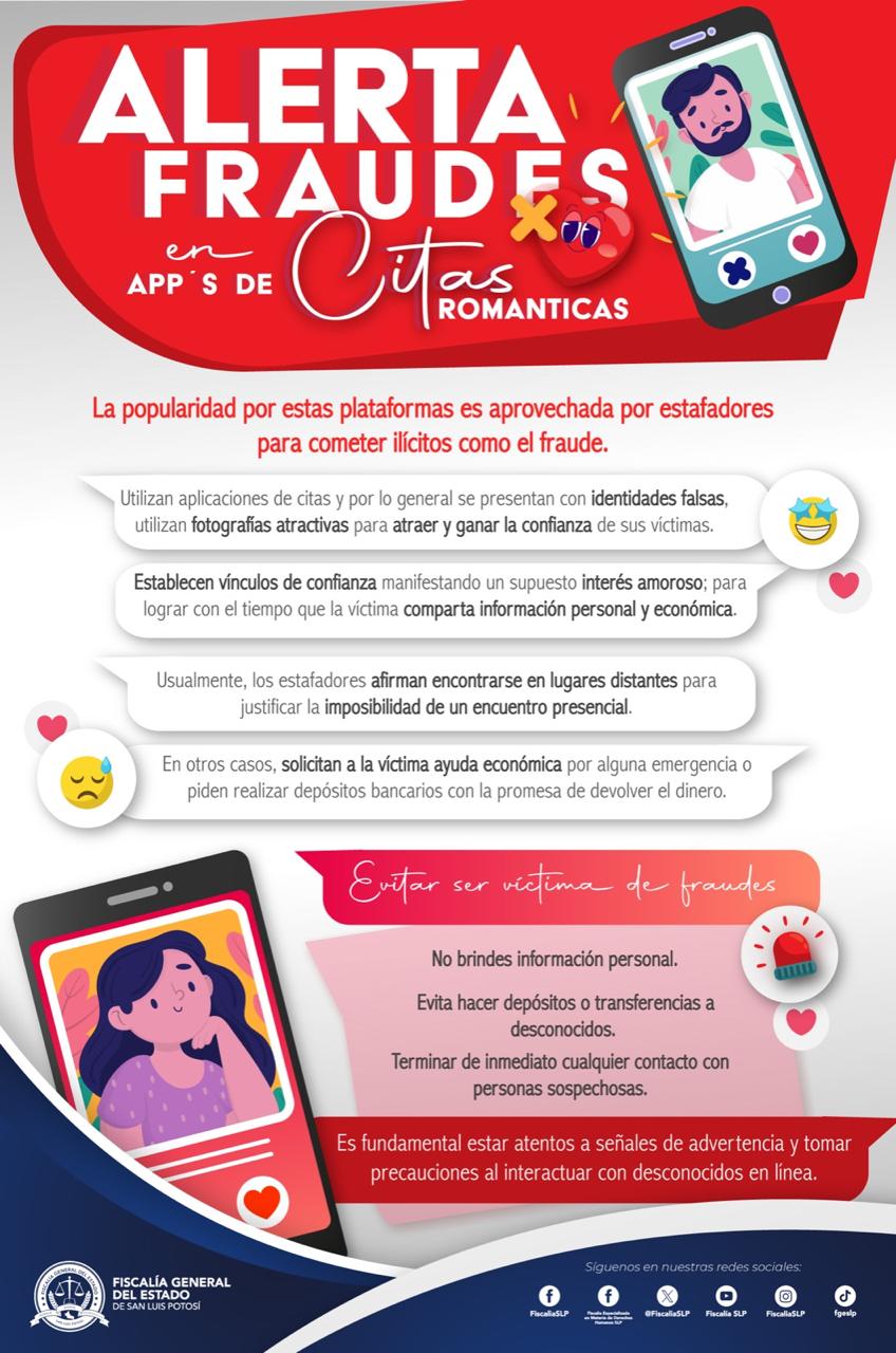 FGESLP LLAMA A PREVENIR ESTAFAS POR APLICACIONES DE CITAS&nbsp;ROMÁNTICAS