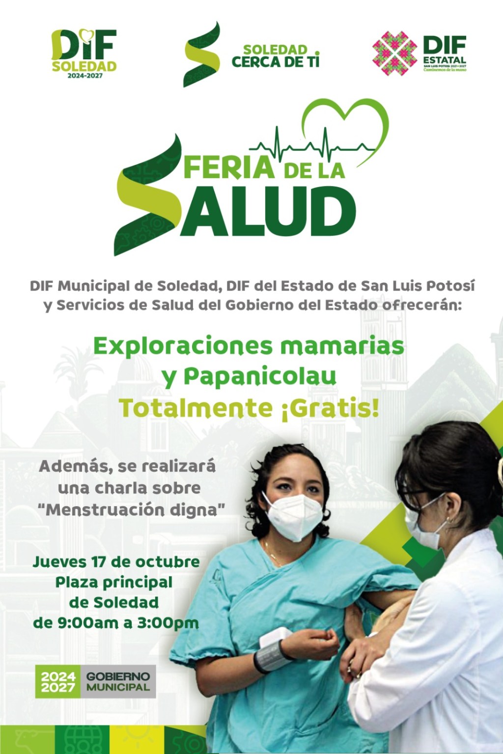 MUNICIPIO DE SOLEDAD INVITA A MUJERES A ACTIVIDADES PARA LA PREVENCIÓN DEL CÁNCER DE&nbsp;MAMA
