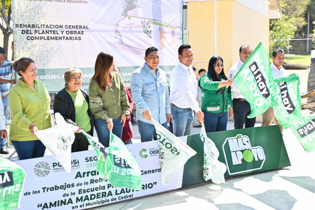 ARRANCA RICARDO GALLARDO RENOVACIÓN DE ESCUELA PRIMARIA EN&nbsp;CEDRAL