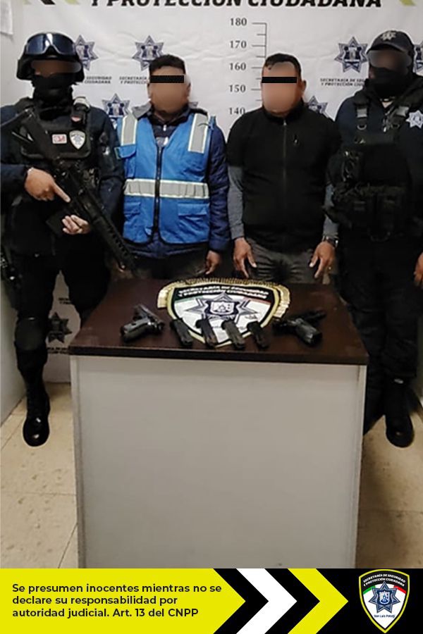 En Operativo Escudo Urbano implementado en Zona Industrial, Policía Municipal detiene a 2 hombres&nbsp;armados