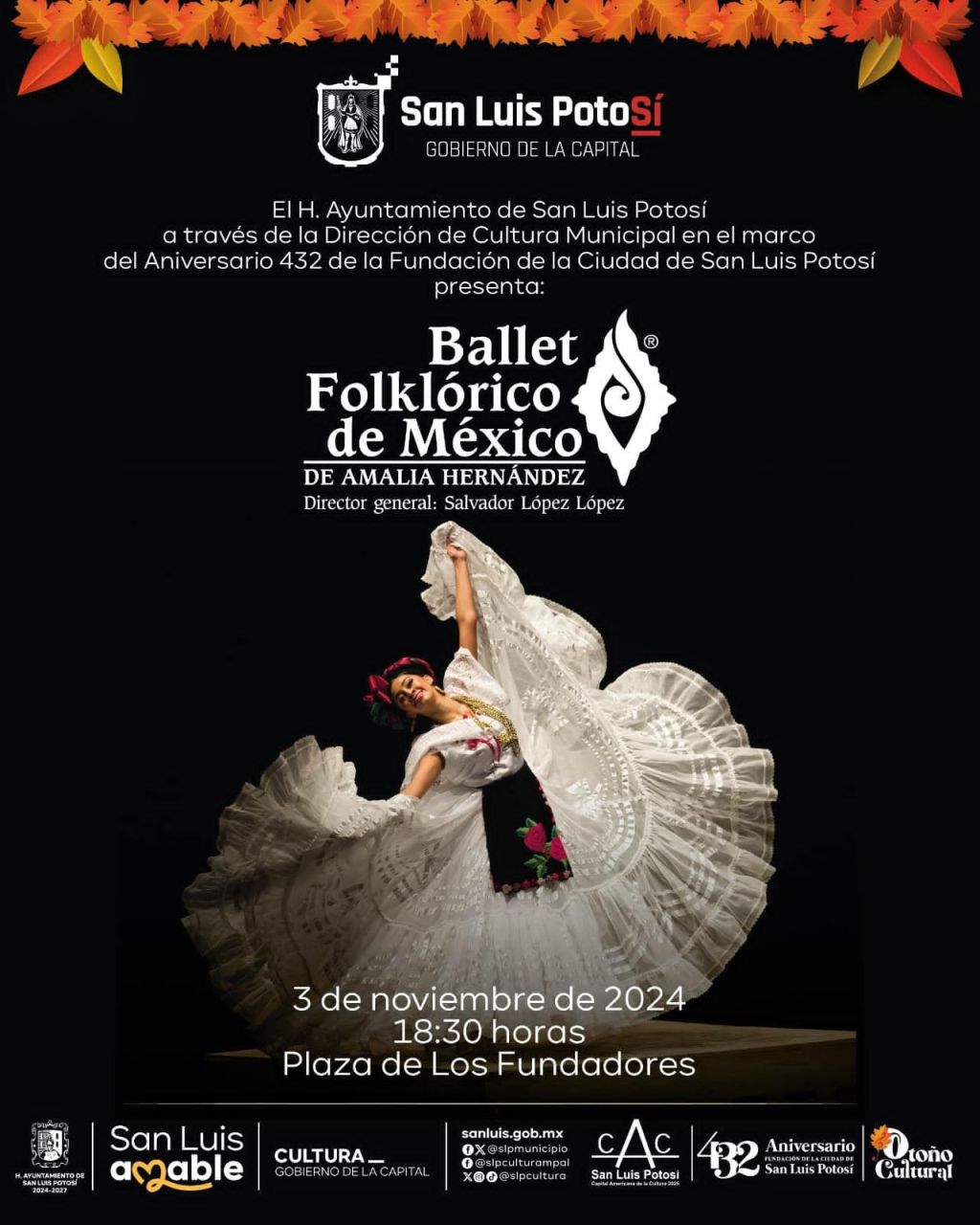 Este 3 de noviembre, Gobierno de la Capital invita al festejo de aniversario de la ciudad, con el Ballet Folklórico de&nbsp;México