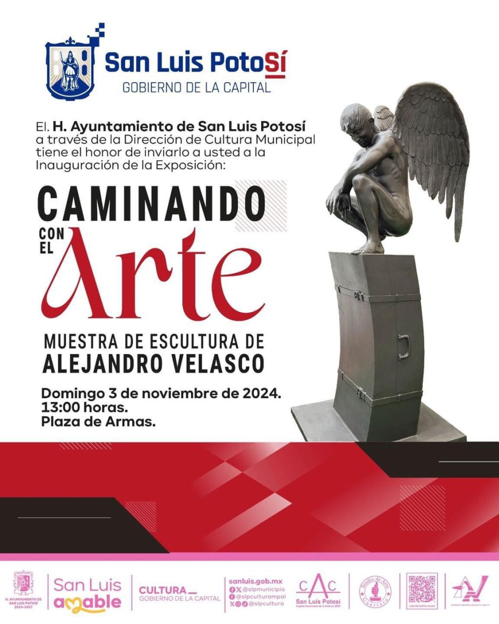 ALEJANDRO VELASCO MANCERA EXHIBIRÁ “CAMINANDO CON EL ARTE” CON UNA SELECCIÓN DE SU OBRA ESCULTÓRICA EN LA PLAZA DE ARMAS DE SAN LUIS&nbsp;POTOSÍ.